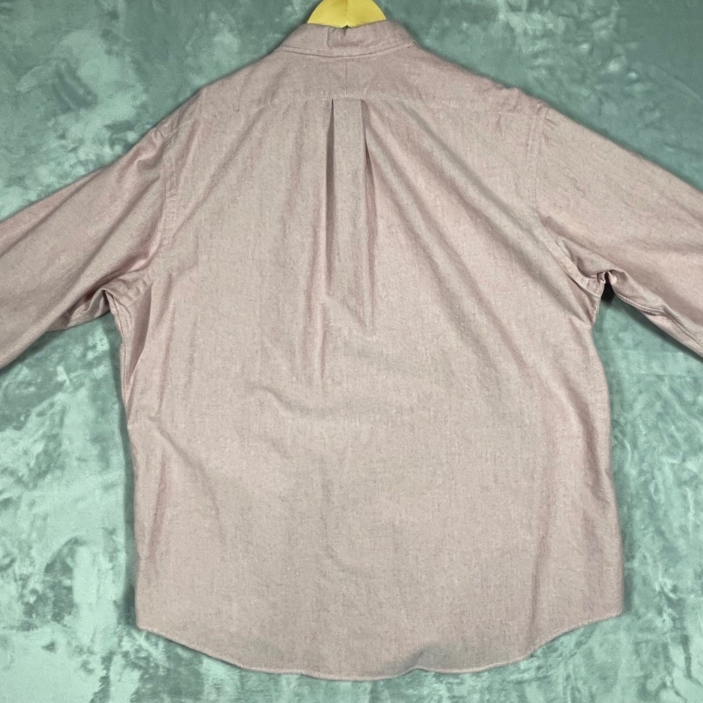 Ralph Lauren Mens XXL Custom Fit Oxford Button Down Shirt Red Heathered Cotton - Picture 4 of 8